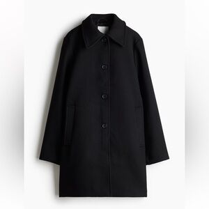 H&M Knee Length Black Coat
